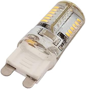 X-DREE AC 220V 3W G9 3014SMD Lâmpada de milho LED Lâmpada 58 Lâmpada de silicone liderada por Branco quente