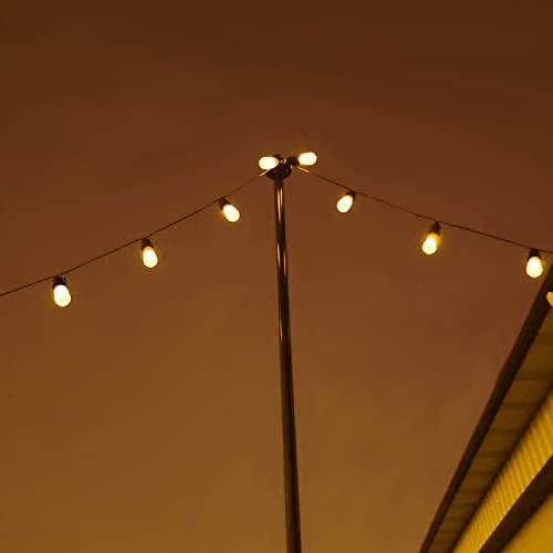Luzes de cordas externas de 27 pés de 27 pés, luzes USB Luzes de cordas para fora, 10 lâmpadas à