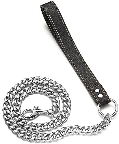 Aiyidi Chain Chain Leash, aço inoxidável Treinamento de link de metal da colméia largura 11/15mm Comprimento