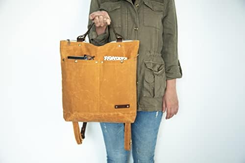 Pequeno TotEpack conversível/Minimalista Slim Daypack Mulher Mulheres/Laptop de 14 polegadas Mochila/8 bolso