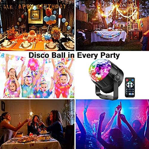 Luzes de festas Disco Ball LED Strobe Lights Som Activated, RBG Disco Luzes, Luzes de DJ, Luz do
