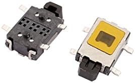 Aexit 5pcs 4 produtos de rede pino quadrado 7mmx4mmx1.9mm Momentário DPDT Mini Push Switches Switch de