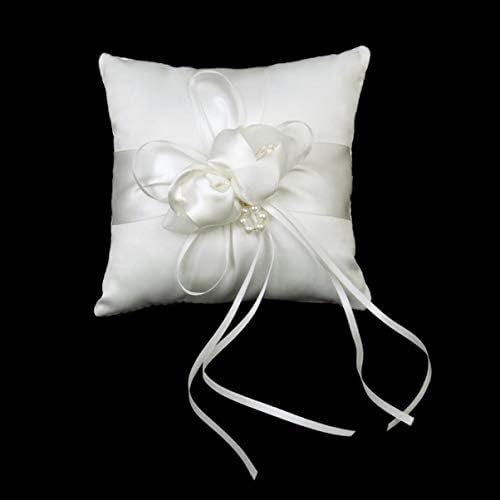 Veasoon anel de travesseiro de travesseiro de casamento travesseiro branco anel de casamento travesseiro,