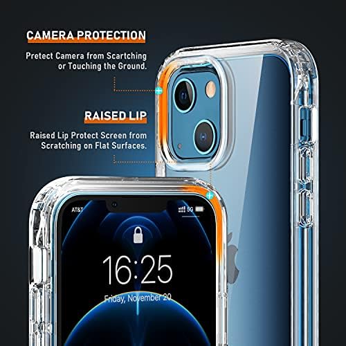 Tendlin Compatível com o estojo do iPhone 13, com 2 pacote de protetores de tela de vidro temperados