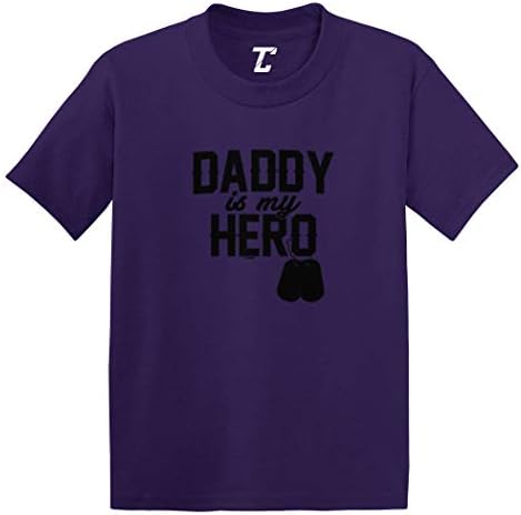 Papai é meu herói - cães militares tags infantil/criança camiseta de camisa de algodão