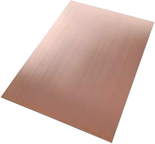 Folha de latão Huilun Placa de papel alumínio de metal de cobre 0,8 x 100 x 150 mm Placas de latão de metal