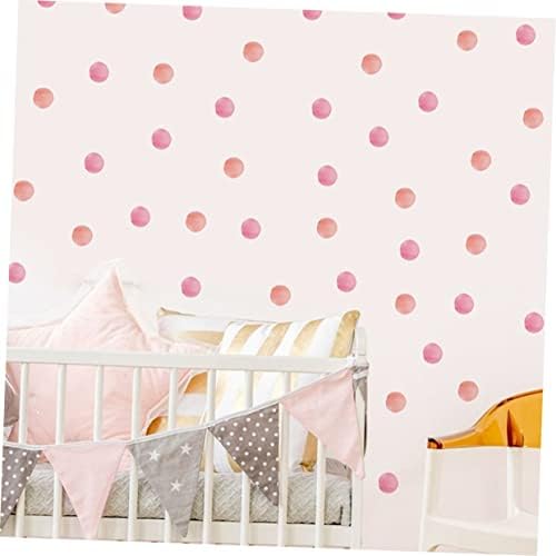 Homoyoyo 5pcs bolinhas rosa adesivo de parede adesivo de decoração de bebê adesivo para crianças adesivas de garotas