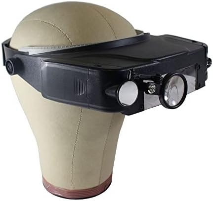 Hawk Opticals LED iluminada Lupa da cabeça com 4 lentes e uma lente giratória extra - MG9005
