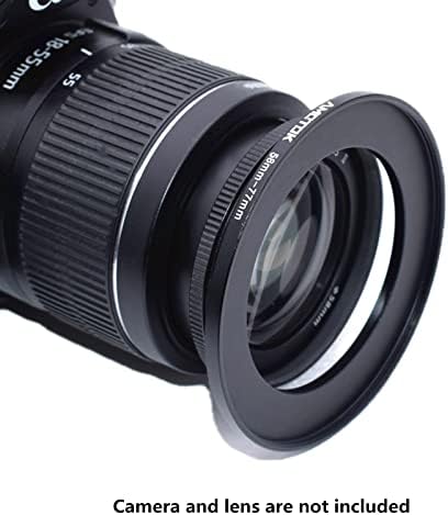 Filtros de câmera de 58 mm a 77 mm anel compatíveis com todas as lentes da câmera de 58 mm a