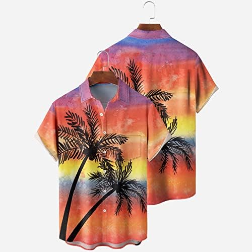 2023 nova flor de camisa curta de manga curta ao estilo de praia de verão masculino relaxado casual