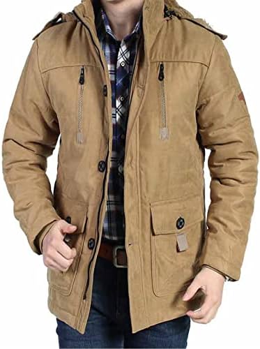 Jaquetas de jaqueta masculinas para homens masculino de gole de bolso de bolso casaco de inverno com capuz