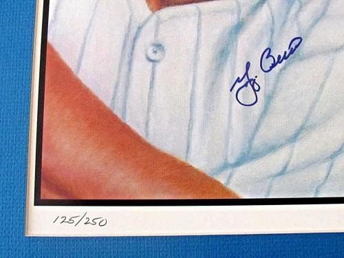 Yogi Berra MVP WSC New York Yankees Hof Auto Gerry Dvorak L/E Litho JSA - MLB autografado Art