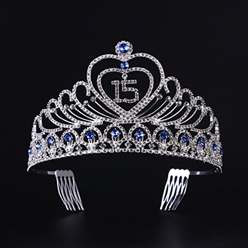 Festa de aniversário Rhinestone Crystal Tiara Crown Sweet 15 Aniversário Tiara