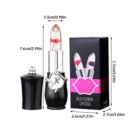 Seppr Lipstick hidratante batom de cor 6pcs Alteração de temperatura de cor Flores Jelly Lipstick