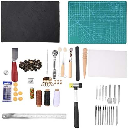 Kit de ferramentas de couro Topincn, conjunto de ferramentas de couro personalizado, artesanato profissional