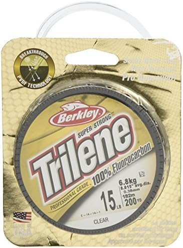 Berkley Trilene® Fluorocarbon, claro, 8lb | 3,6 kg, 200yd | Linha de pesca de 182m, adequada para ambientes