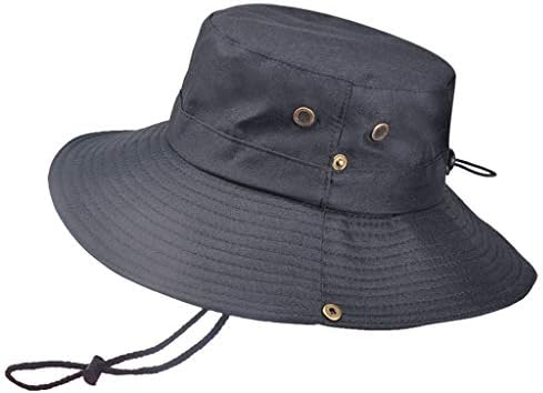 Unissex Solid Water prova d'água clássica chapéu chapéu boonie chapéu largo chapéu de sol com cinta de pesca chapéu