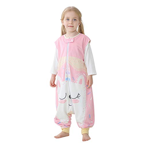 IdGirls Unisisex Baby Sagch Bag Spring Planta vestível com pernas para criança, rosa claro 1-3T