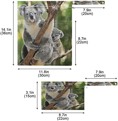 DJYQBFA Animal Koala árvore Baby Sacos secos molhados 2pcs Bolsa molhada impermeável reutiliza sacos secos