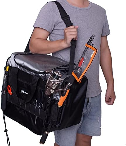 KyleBooker Fishing Tackle Bag Sacos de engrenagem de pesca média Organizador de pesca portátil