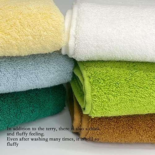 toalhas de mão changyexi ， super macias 6 panos 13,7x13.7in, algodão, macio e absorvente, corpo e