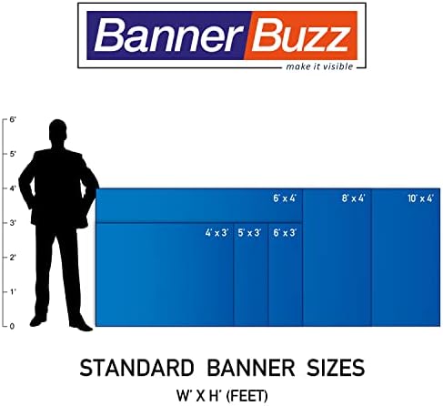 Banner Bannerbuzz Vinyl Banner, Blank Banner, PVC Flex, 11 oz, bordas de bainha com ilhós, impressão de