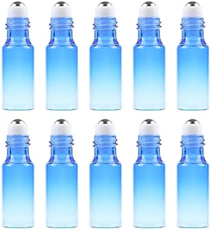 10 PCS Gradiente Cores de óleo essencial garrafas de rolos de óleo 5 ml garrafa de vidro com bolas de rolos de