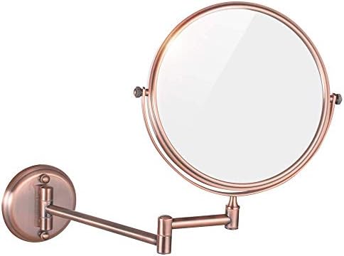 Espelho especial kmmk para maquiagem, espelhos de maquiagem montados em parede de 8 polegadas,