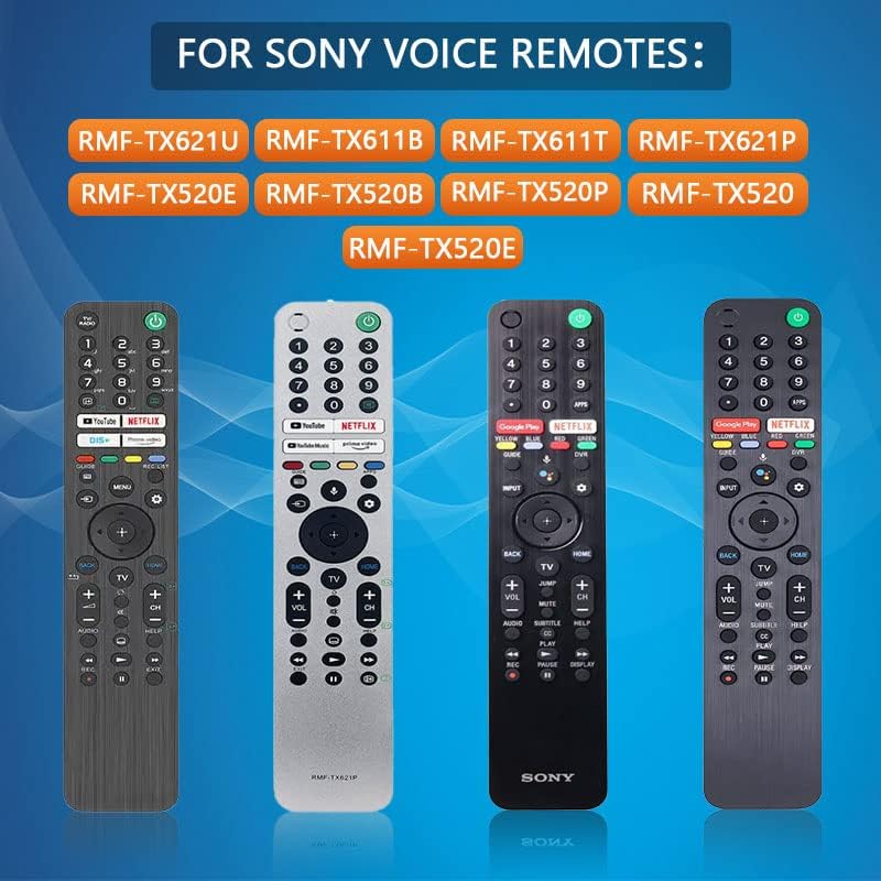 Novo controle remoto RMF-TX500U Voice Mic para a Sony Smart UHD LED 4K KD XBR Série TV e Sony Bravia OLED