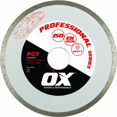 Ox-PCT-14 Cerâmica profissional de 14 polegadas Lâmina de diamante, furo de 1 polegada