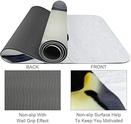 Tapete de ioga extra grosso de 6 mm, fofa pinguim pinguim Little pinguins impressos imprimem os tapetes de