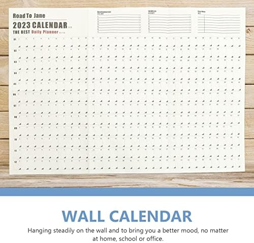 Calendário de parede anual de StoBok 2023 Calendário de parede grande 365 dias Ano de cronograma de cronograma