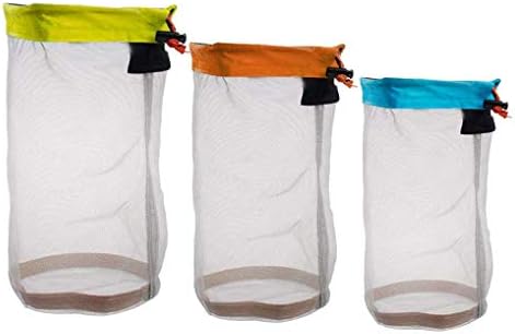 Yiotfandoll nylon malha saco saco saco de cordas de cordão para camping viajando bolsas de caminhada