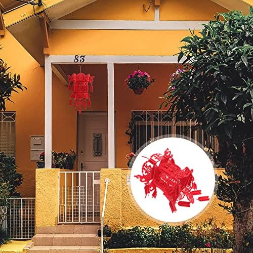 Decorações de lanternas chinesas vermelhas de 2 peças para o ano novo de ano novo festival de primavera no festival