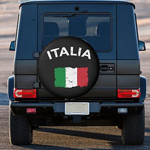 Tampas de pneus de bandeira italiana Acessórios de pneus de água de água solar para protetor de