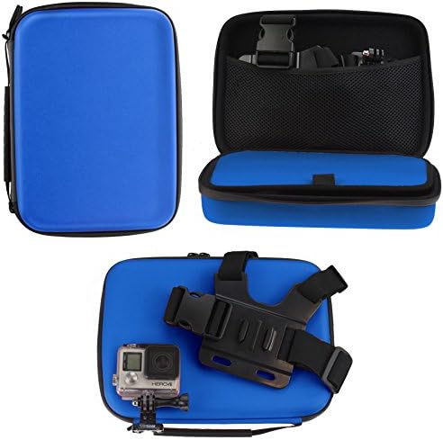 Navitech Blue Hovery Duty Roughged Hard Case/Capa compatível com a câmera de ação FIMILY Wi-Fi Sport Sport Cam Impermeperado