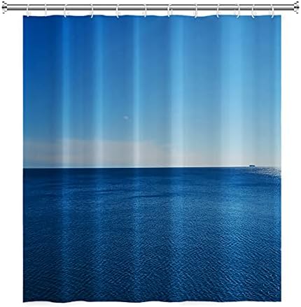 Corte de chuveiro azul do oceano BOVLLEETD Paisagem da marinha Corte de banho marinha azul cortinas de chuveiro