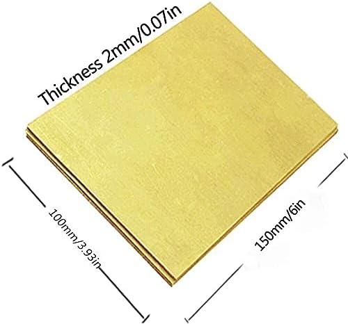 Yuesfz Folha de cobre Folha de bronze espessura 0,03 , 4 x6 amplamente usada no desenvolvimento de produtos MetalWorking