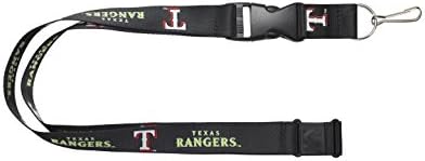 Aminco MLB Texas Rangers Black Neon Wordmark cordão