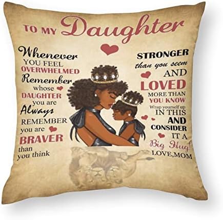 Decorative Throw Cushion Capa travesseiro de travesseiro 18 *18, presente para filha de mamãe e papai,