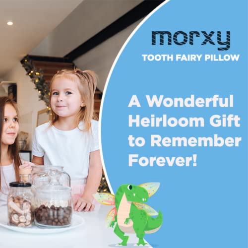 Travesseiro de fada de dente morxy para meninas e meninos - suporte de dente dinossauro para crianças