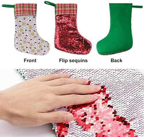 Bolas de arroz japonês estrela meias de férias de Natal de lantejoulas reversíveis Mudança de cor Magical