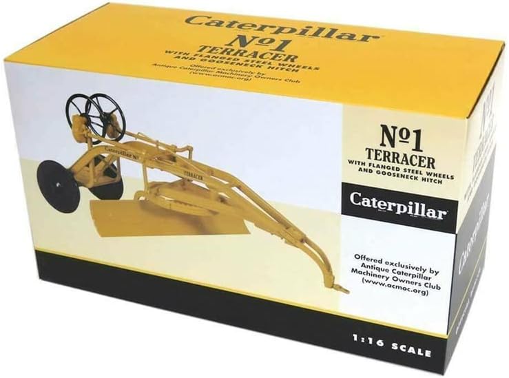 Especastamento para Caterpillar No.1 Terracher Grader - Amarelo/Black Limited Edition 1/16 Modelo