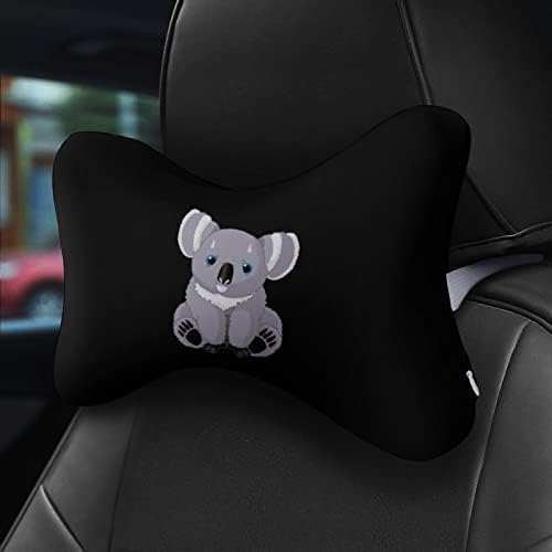 Almonte de pescoço de carros de carros de Koala de animal fofo 2 PCs Confortável Auto Cushion Cushion