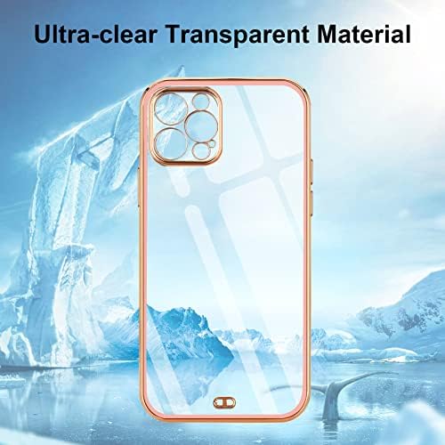 Caso Uararsa Compatível com iPhone 12 Pro Case Cristal Clear Transparent Design traseiro traseiro