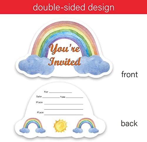 Rainbow Baby Shower Party Rainbow Forned Prehin Invitations Kids Birthday Party Convide Cards com