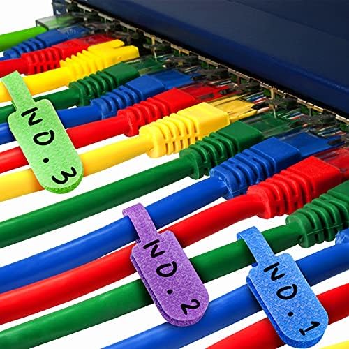 50 peças Rótulos de cabos Rótulos de cordas de várias cores Etiquetas de arame, tags de cabo e tags de fio