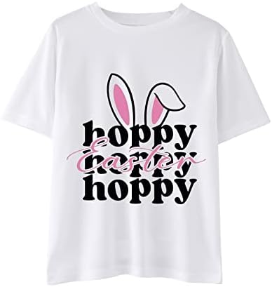 Camisas do dia da Páscoa Camisas da criança meninos meninos curtos Bunny Bunny Cirl