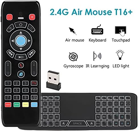 Controle remoto do mouse do mouse, teclado sem fio do touchpad da luz de fundo, para Android TV Box