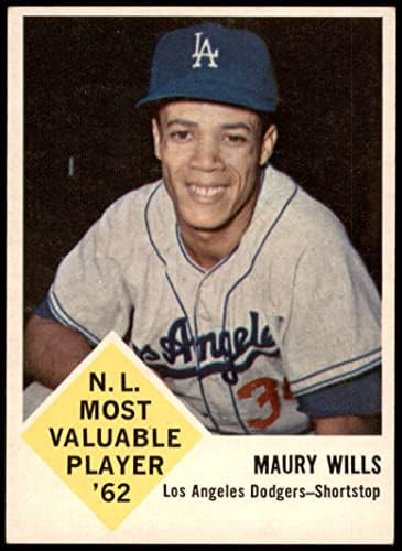 1963 Fleer 43 Maury Wills Los Angeles Dodgers ex Dodgers